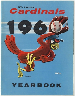 1960 Stan Musial Autographed St. Louis Cardinal Yearbook (PSA/DNA)